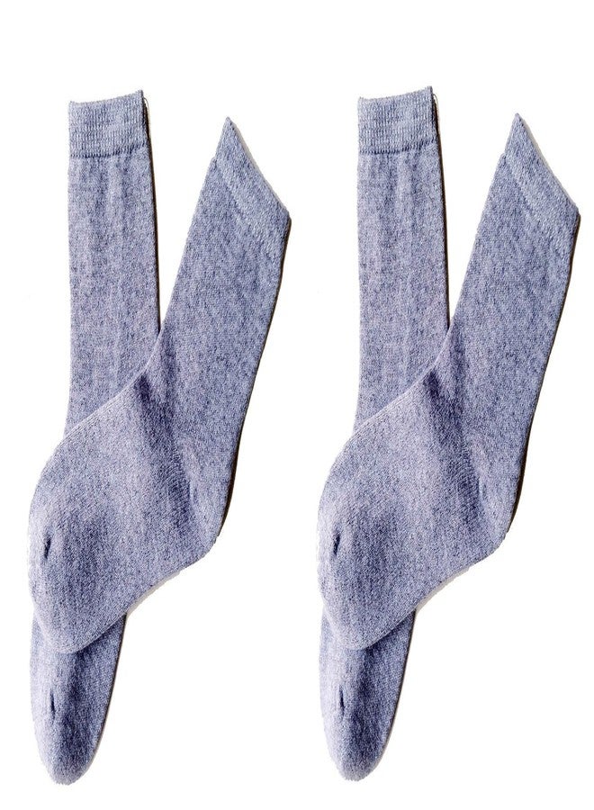 iMongol Pure Cashmere Women Men Unisex Ankle Short Causal Thick Socks, Smooth Toes and Heel Sewed by Handwork (2 Pairs, US 5-10, LightGrey/LightGrey) - Image 1